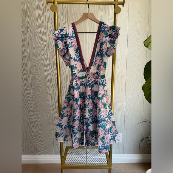 New Oliphant Cross Back Cayman Blue Mini Dress tuckernuck - Picture 5 of 7